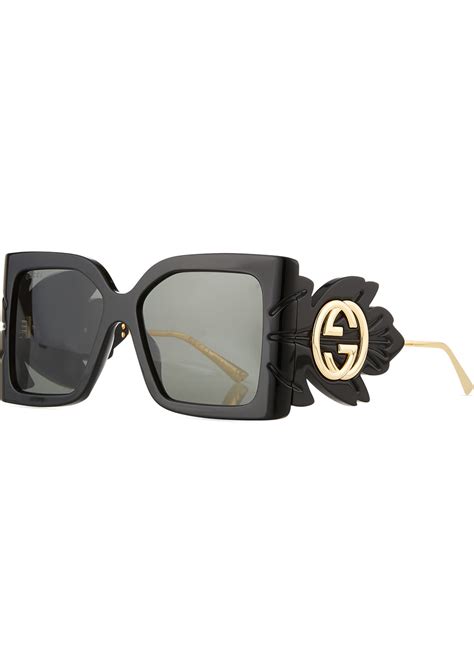 gucci square sunglasses 57mm|gucci oversized square acetate sunglasses.